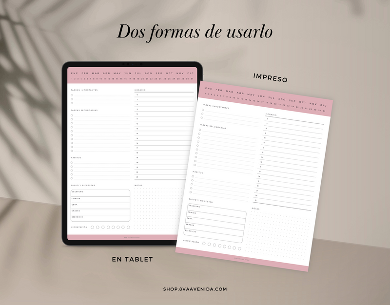 Daily Planner digital 8va Avenida Shop Daily planner digital 8va avenida shop
